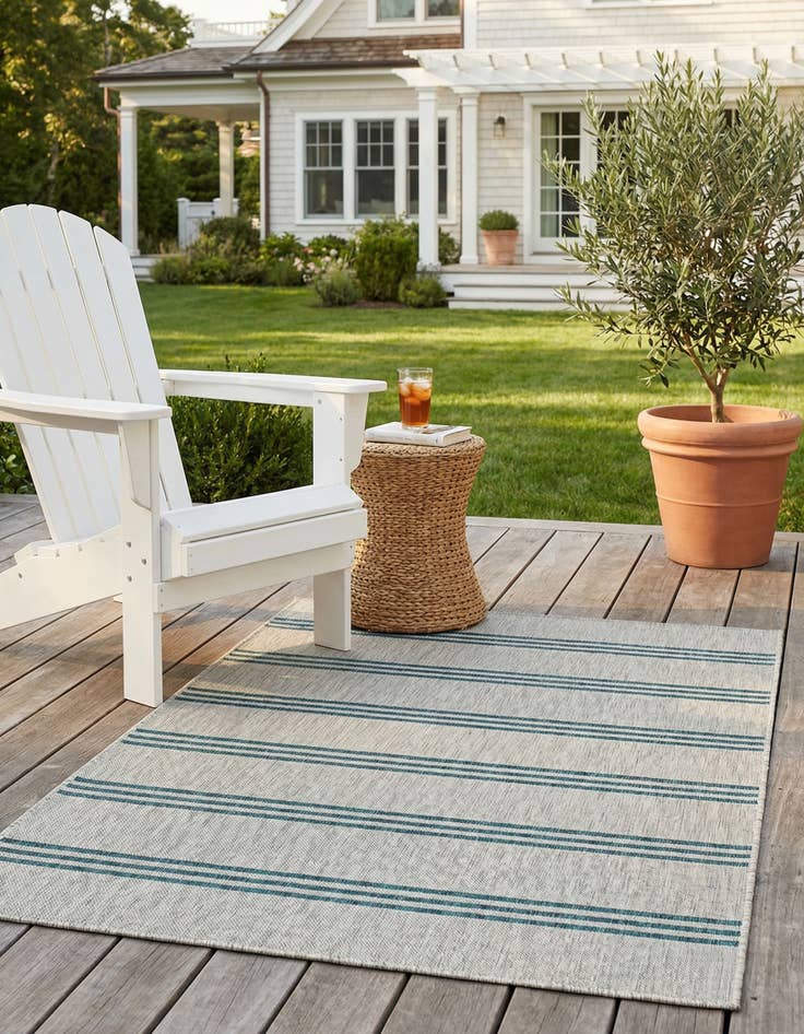 Detail image of 1' 4 x 1' 4  Washable Jill Zarin Anguilla Indoor / Outdoor Sample Rug