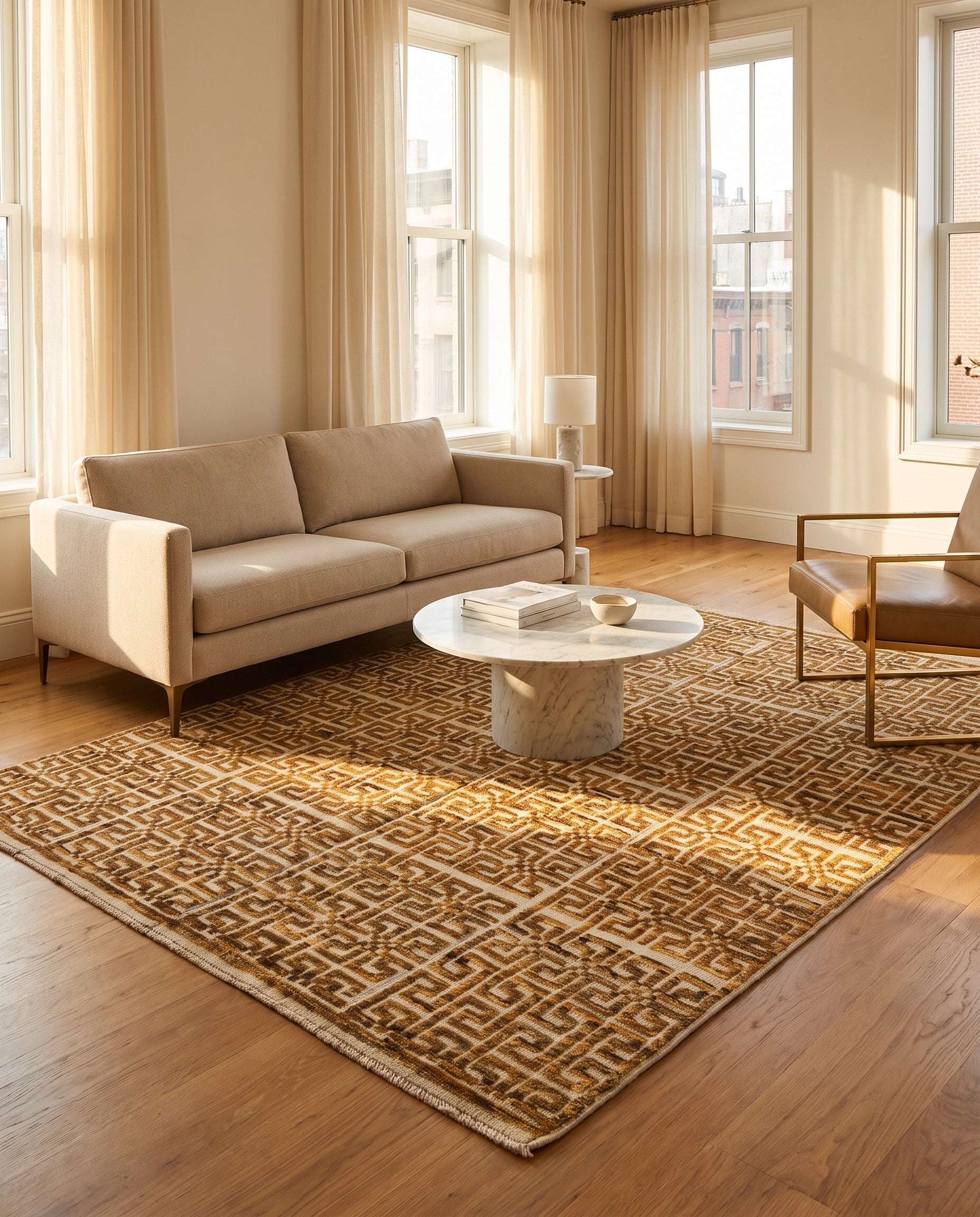 5' 7 x 7' 6 Hand Knotted Darya Wool Rug