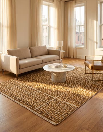 5' 7 x 7' 6 Hand Knotted Darya Wool Rug
