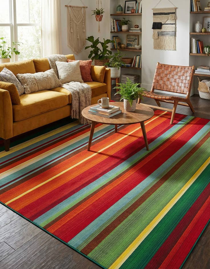 Detail image of 10' x 12' Easy-Clean Modern Indoor / Outdoor Rug