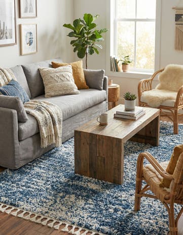 Blue Serenity Shag Rug