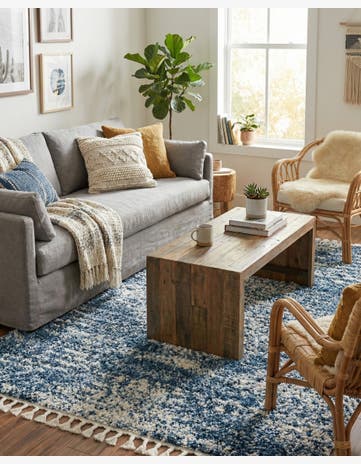 Blue Serenity Shag Rug