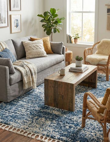 Blue Serenity Shag Rug
