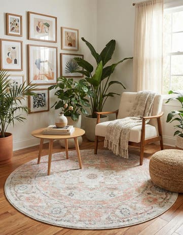 4' x 4' Madeline Vintage Round Rug