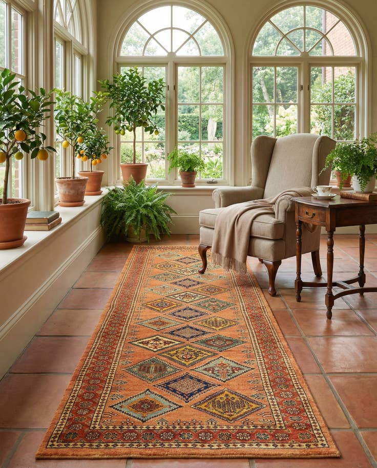 Detail image of 2' 9 x 9' 6 Luribaft Wool Runner Rug