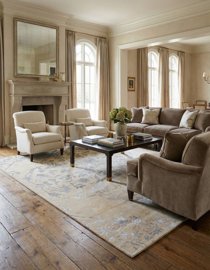 Detail image of 8' 10 x 12' 9  Hand Knotted Darya Rug