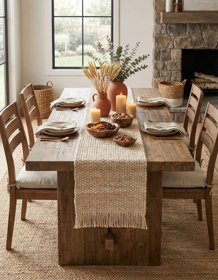 Detail image of  1' 2 x 10'  Hand Woven Chunky Jute Table Runner Rug