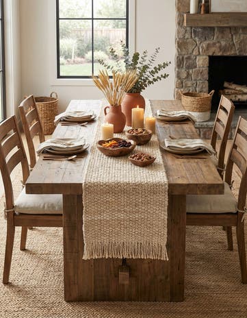 1' 2 x 10' Hand Woven Chunky Jute Table Runner Rug
