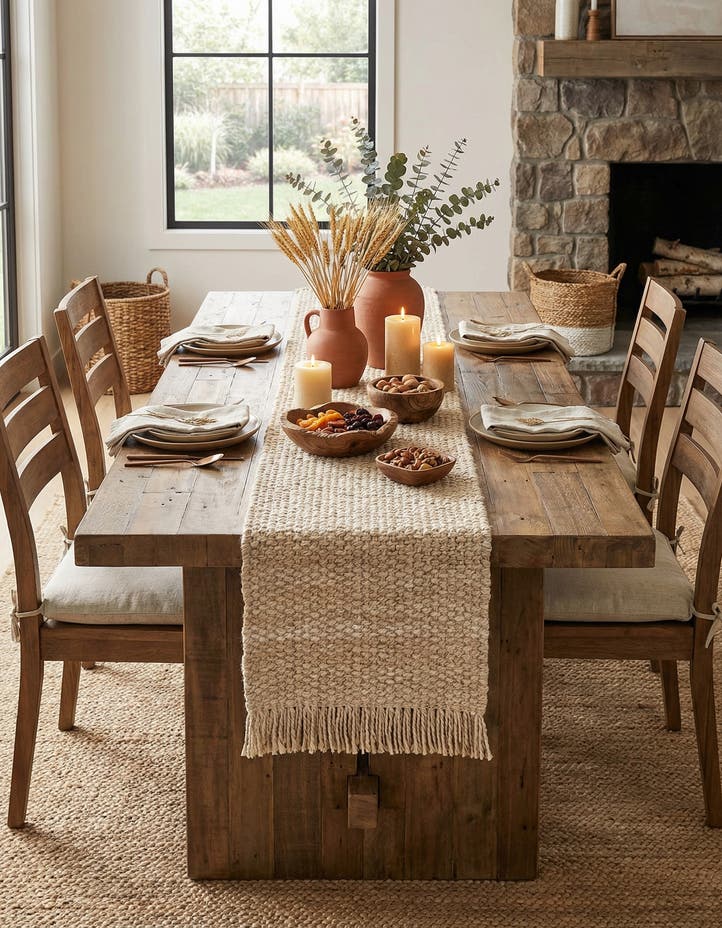 1' 2 x 10' Hand Woven Chunky Jute Table Runne...