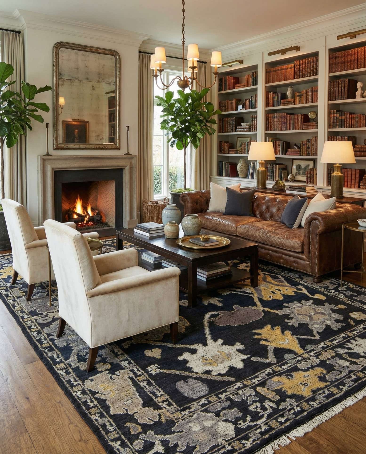 9' 4 x 11' 10 Hand Knotted Oushak Wool Rug