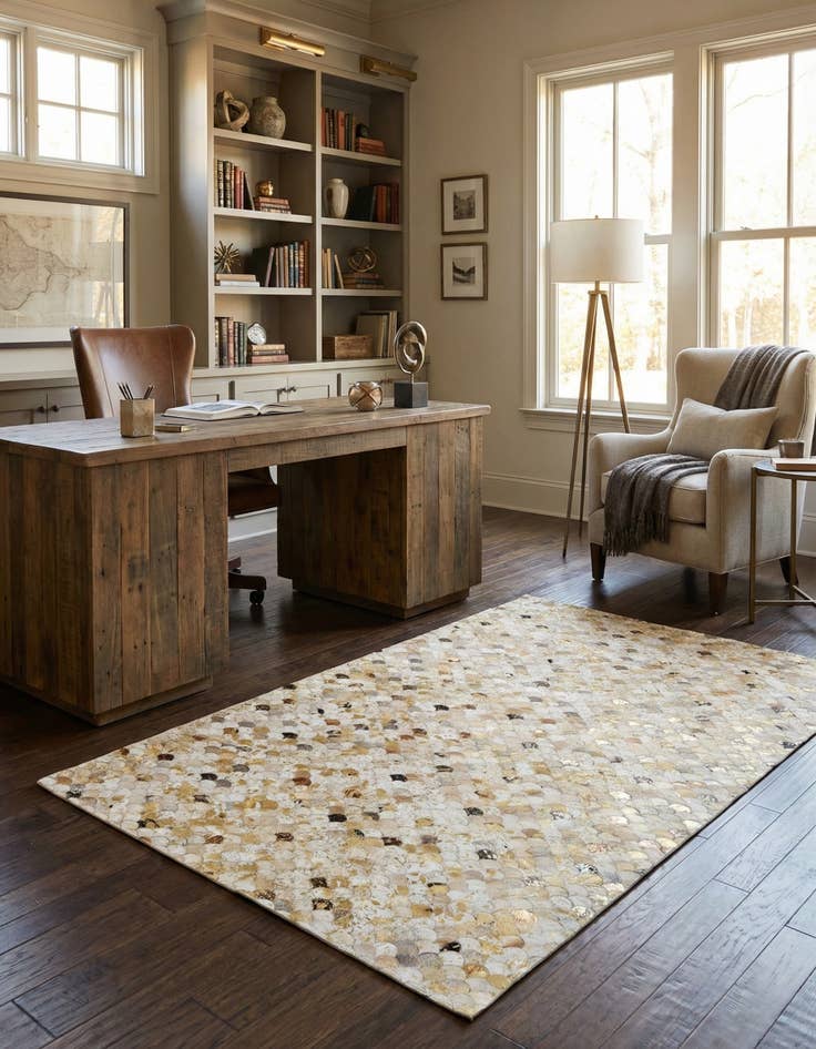 Detail image of 5' x 8' 1 Cowhide Leather Rug