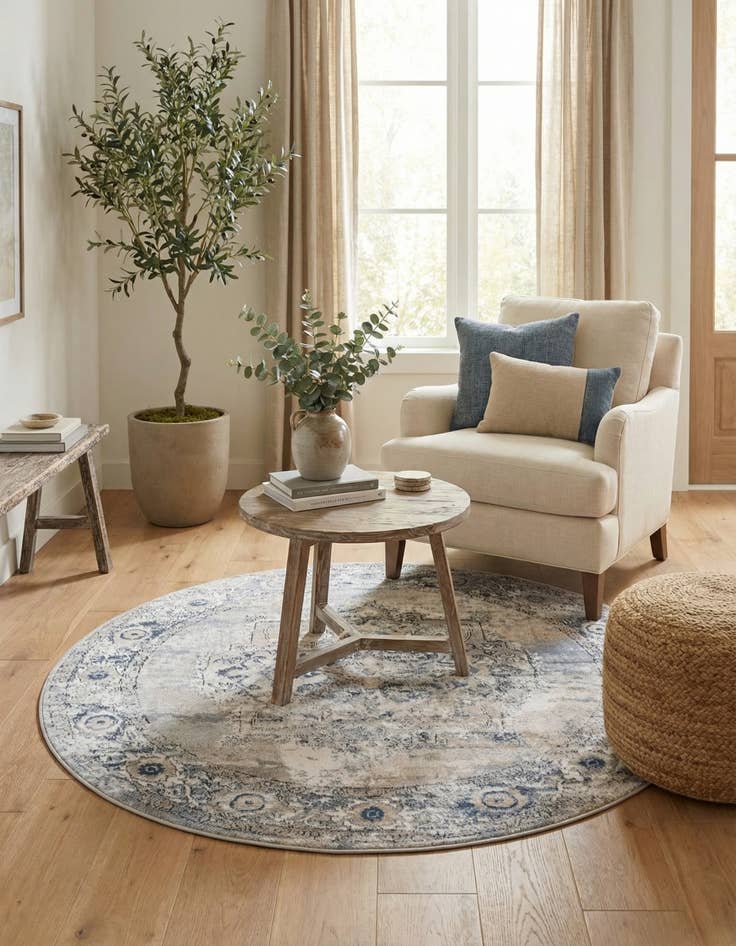 Detail image of 5' 3 x 5' 3 Oregon Round Rug