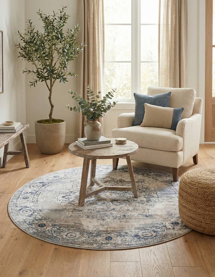 5' 3 x 5' 3 Oregon Round Rug