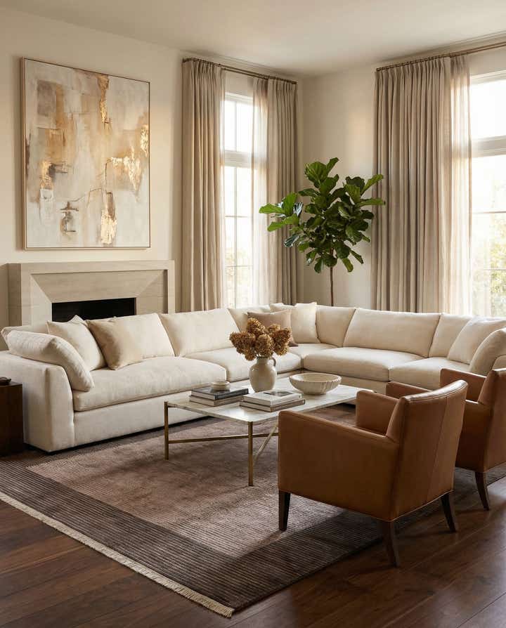 6' 7 x 9' 10 Hand Knotted Darya Wool Rug