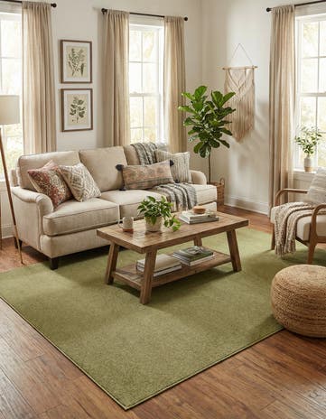 Pastel Green Everyday Solid Rug