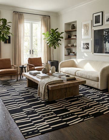 8' 7 x 9' 8 Hand Woven Kilim Modern Wool Rug