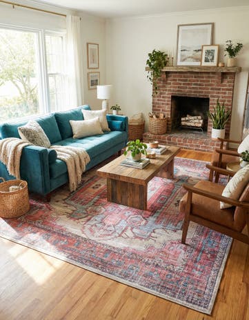 Beige Washable Maahru Square Rug