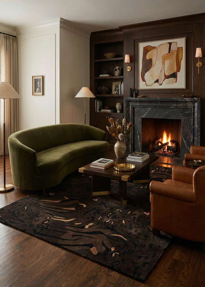5' 7 x 8' Hand Knotted Darya Wool Rug