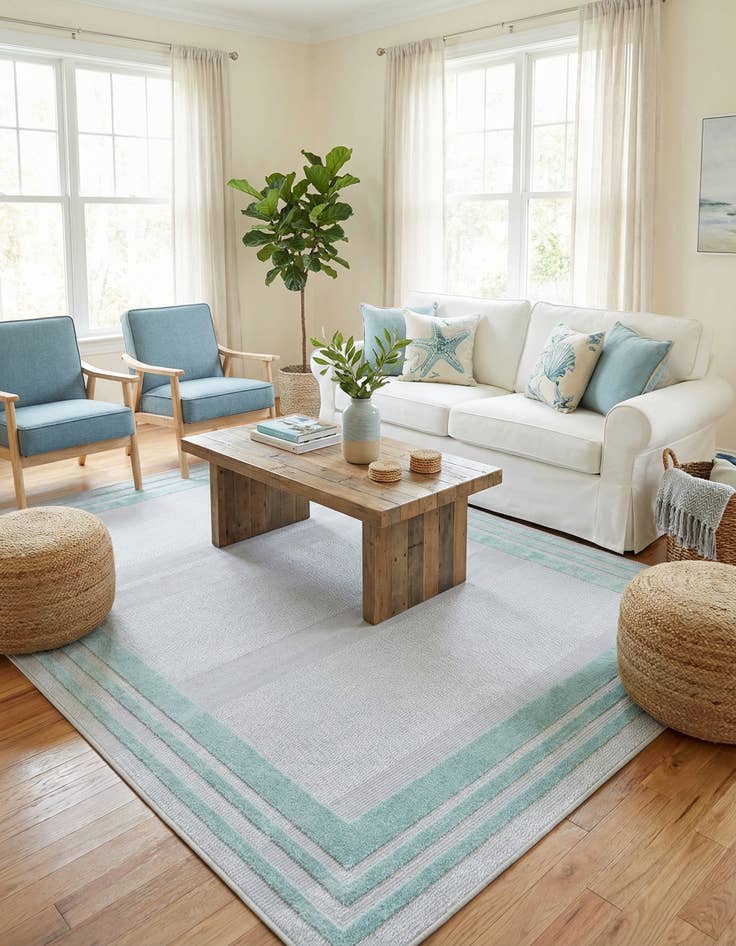 Detail image of 6' x 9'  Washable Aruba Indoor / Outdoor Rug