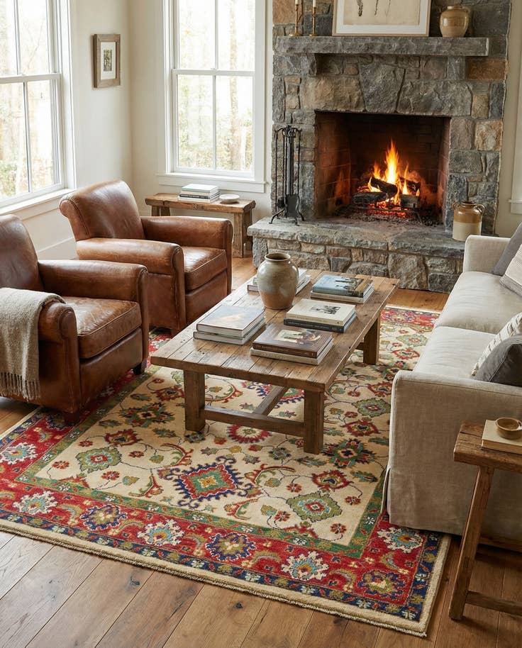 Detail image of 5' 2 x 7' Hand Knotted Kazak Rug