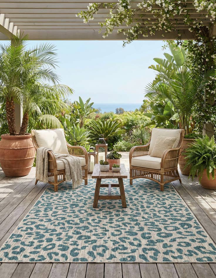 Detail image of 6' x 9'  Washable Safari Indoor / Outdoor Rug