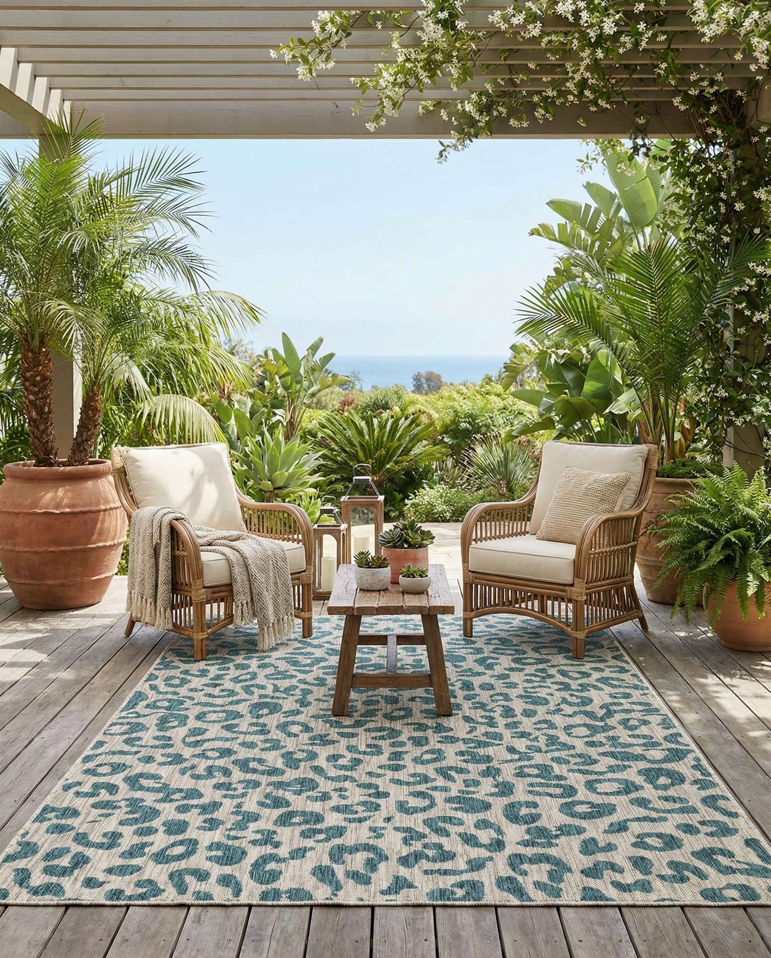 6' x 9' Easy-Clean Safari Indoor / Outdoor Rug