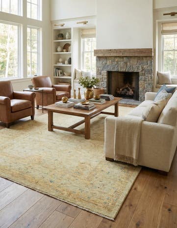 6' 6 x 10' 1 Hand Knotted Peshawar Ziegler Rug