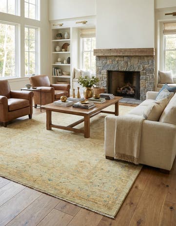 6' 6 x 10' 1 Hand Knotted Peshawar Ziegler Rug