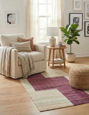 2' 4 x 5' 4 Hand Woven Kilim Modern Wool Runner Rug