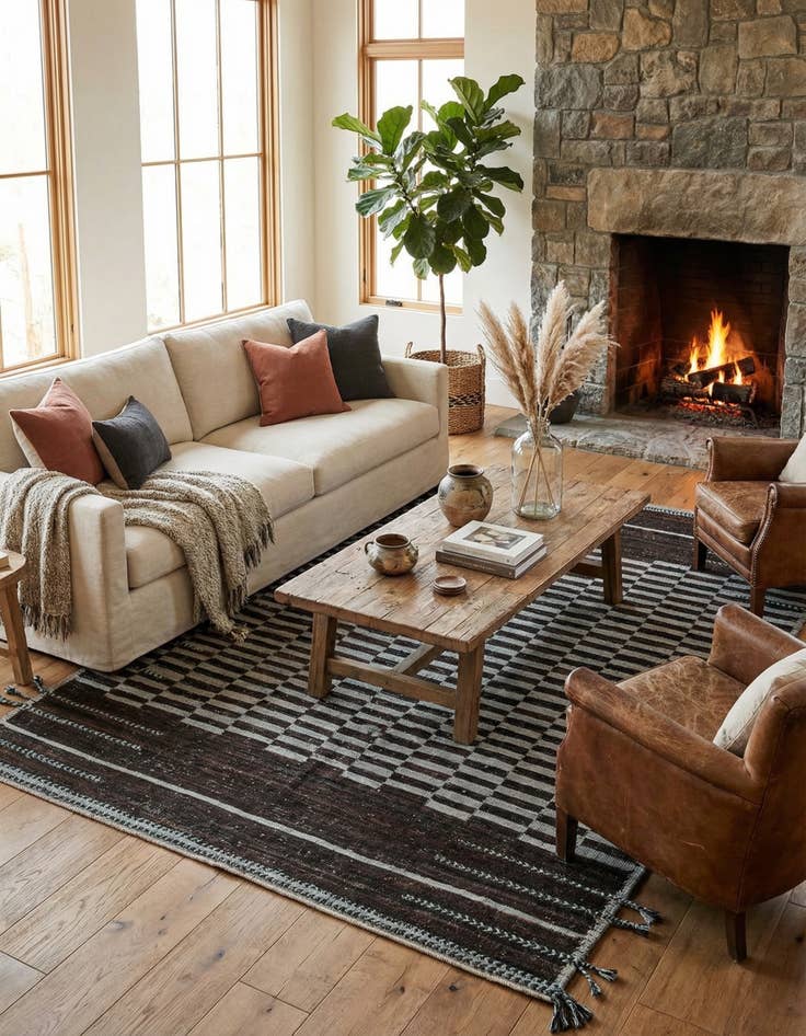 Detail image of 8' 1 x 10' 3 Hand Knotted Moroccan Wool Rug