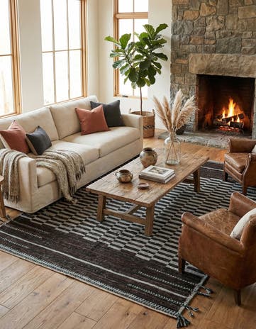 8' 1 x 10' 3 Hand Knotted Moroccan Wool Rug