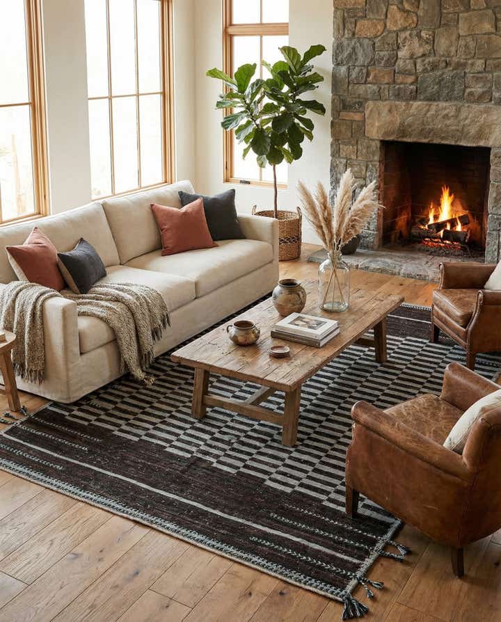 8' 1 x 10' 3 Hand Knotted Moroccan Wool Rug