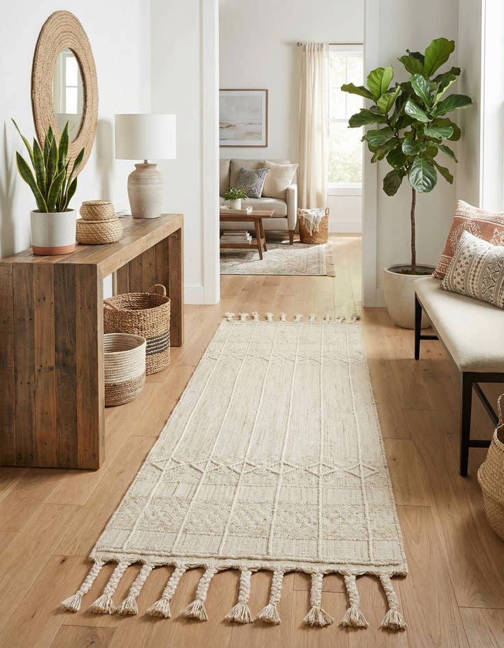 Detail image of 2' 2 x 5' 1  Washable Eco Bohemian Indoor / Outdoor Runner Rug