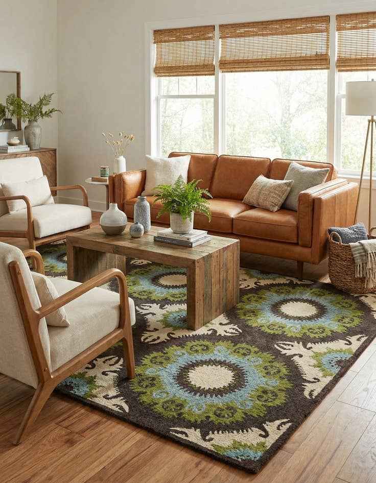 Detail image of 5' 1 x 8' 1 Luna Wool Rug