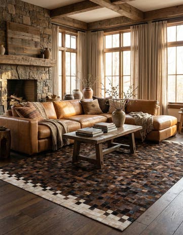 5' x 8' 1 Cowhide Stocks Rug