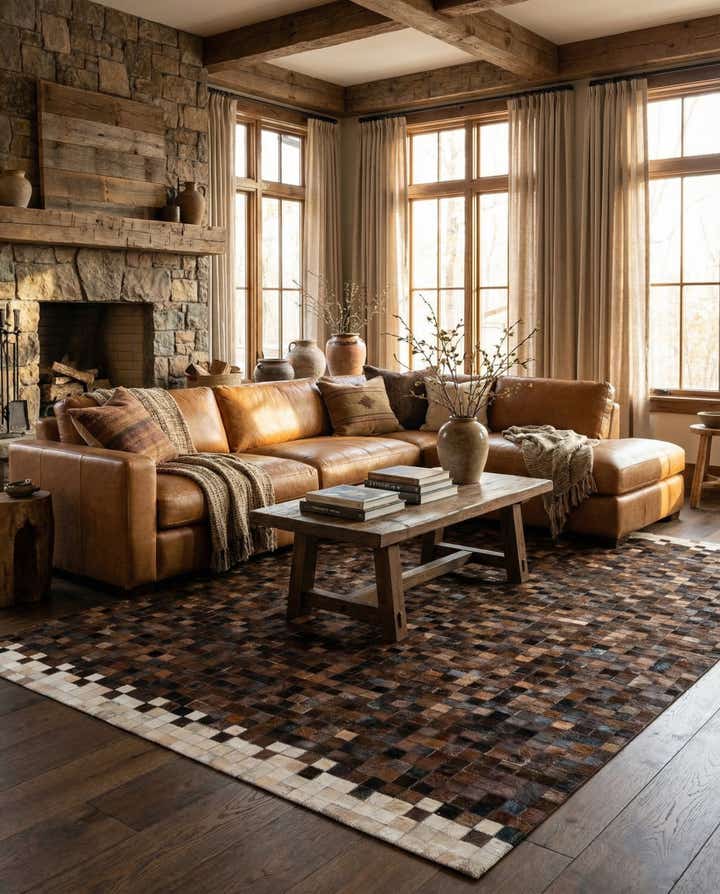 5' x 8' 1 Cowhide Stocks Rug