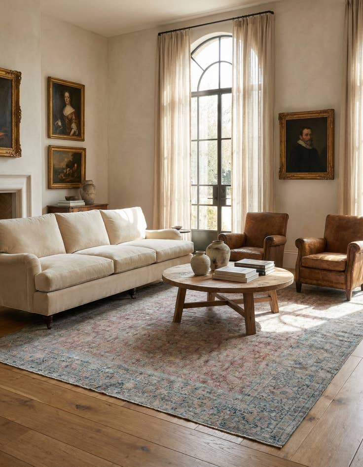 Detail image of  9' 6 x 12' 3  Hand Knotted Ultra Vintage Persian Wool Rug