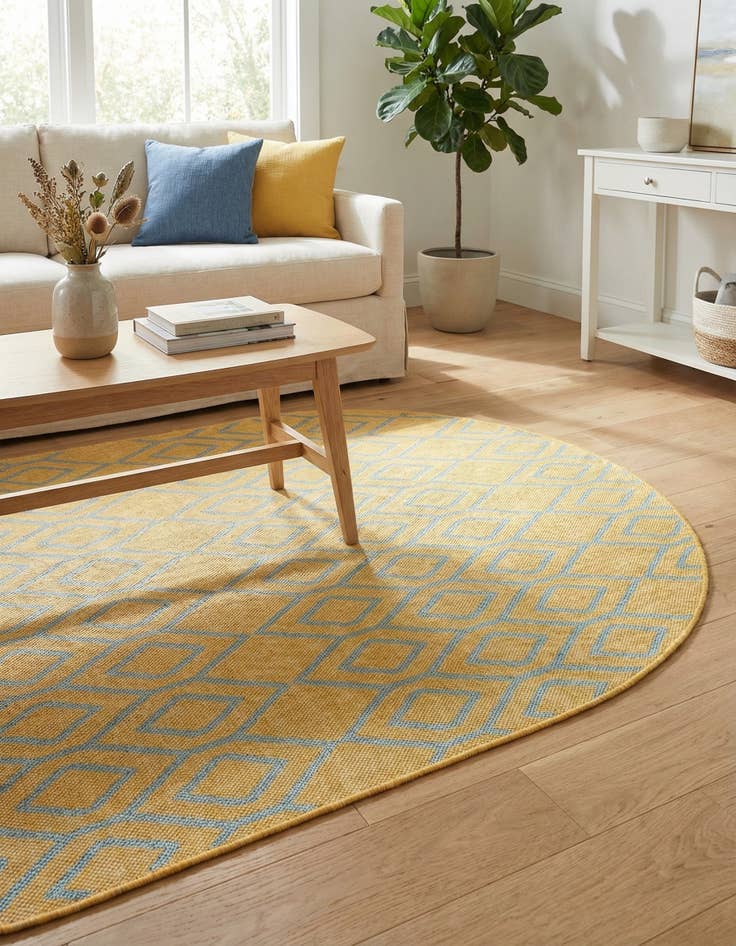 Detail image of 5' 3 x 8'  Washable Jill Zarin Turks and Caicos Indoor / Outdoor Oval Rug