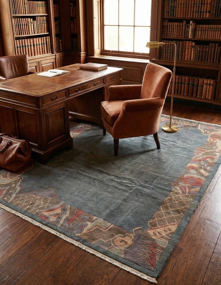 Detail image of  8' 4 x 11' 7  Hand Knotted Tibet Wool Rug