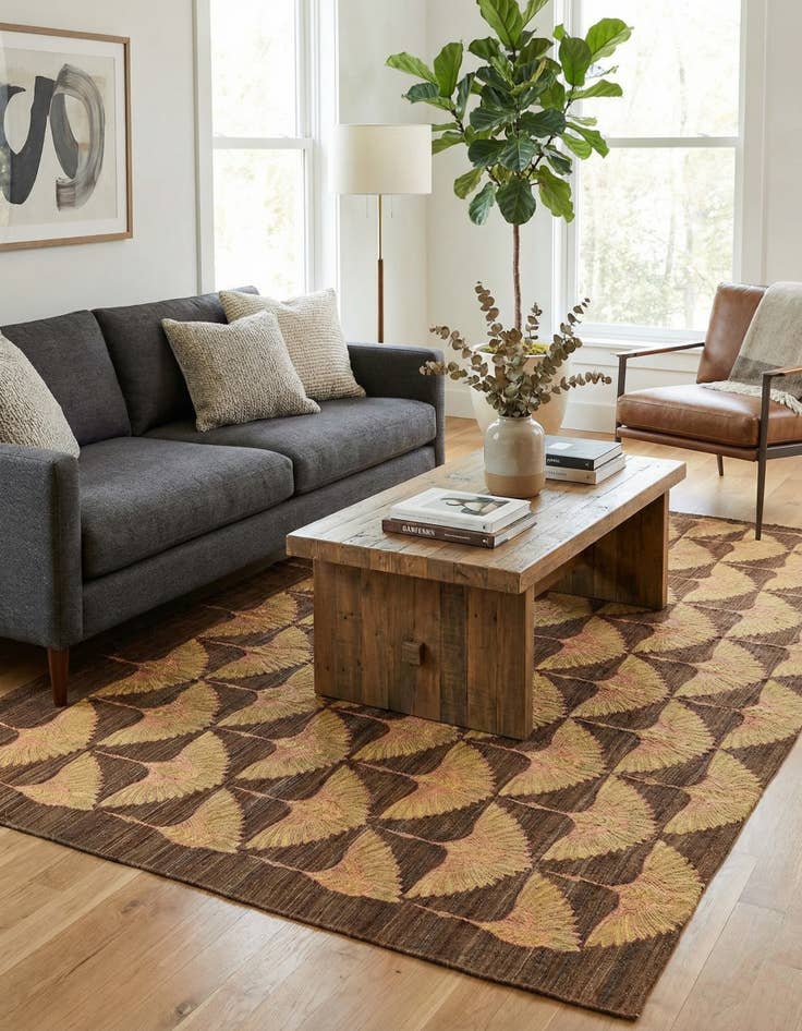 Detail image of 5' 4 x 7' 10  Hand Woven Kilim Modern Wool Rug