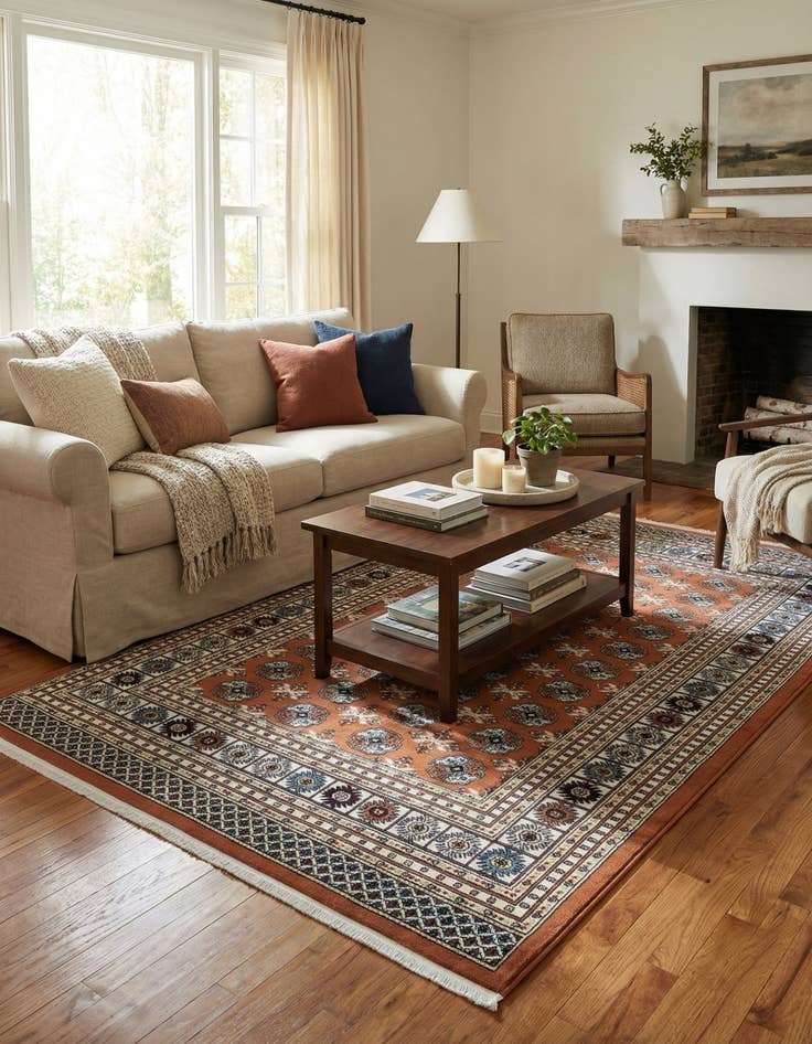 Detail image of 5' 3 x 8' Nain Design Rug