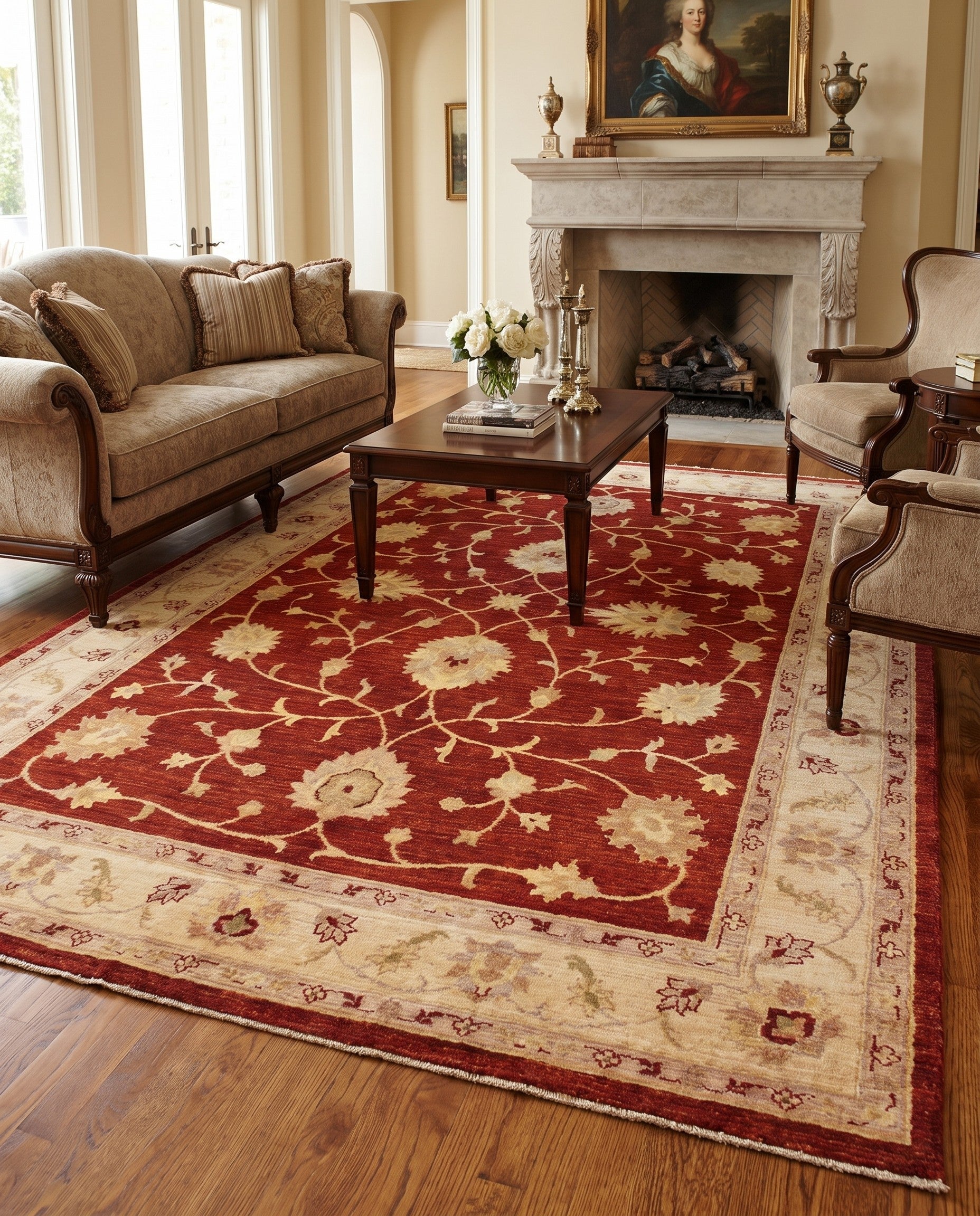 5' 6 x 7' 11 Hand Knotted Ziegler Rug