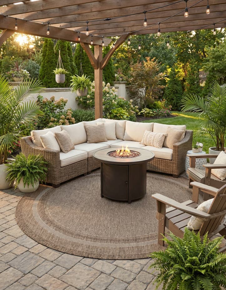 7' 10 x 7' 10 Easy-Clean Border Indoor / Outdoor...
