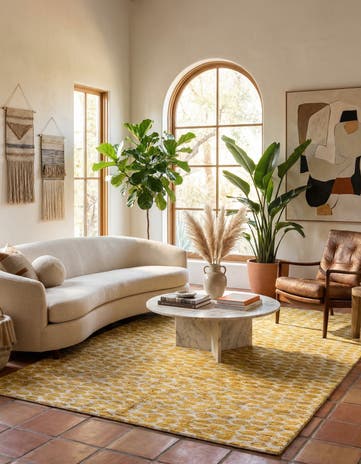6' x 9' 2 Hand Knotted Moroccan Wool Rug