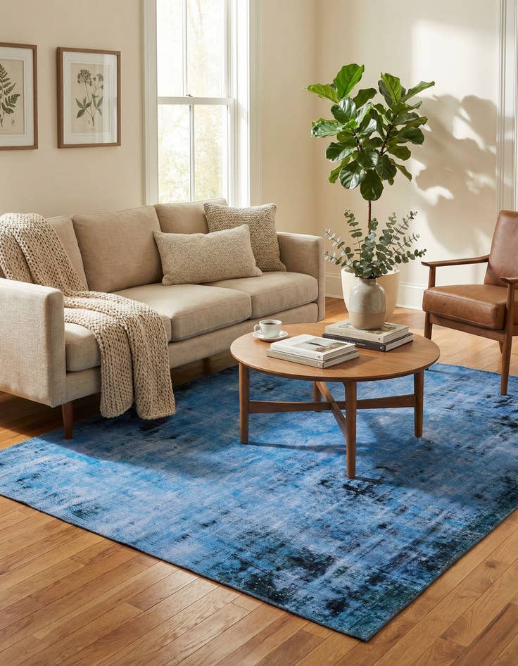 Detail image of 6' x 6' 10  Hand Knotted Ultra Vintage Persian Wool Square Rug