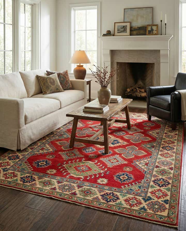 5' 10 x 8' Hand Knotted Kazak Rug