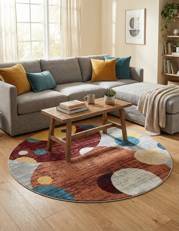 5' 3 x 5' 3 Kamala Washable Round Rug