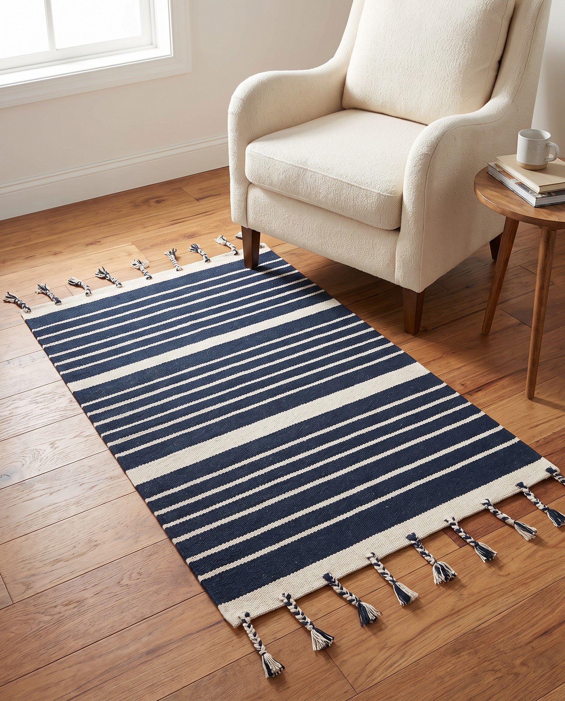 3' 3 x 5' 1 Hand Woven Chindi Cotton Rug