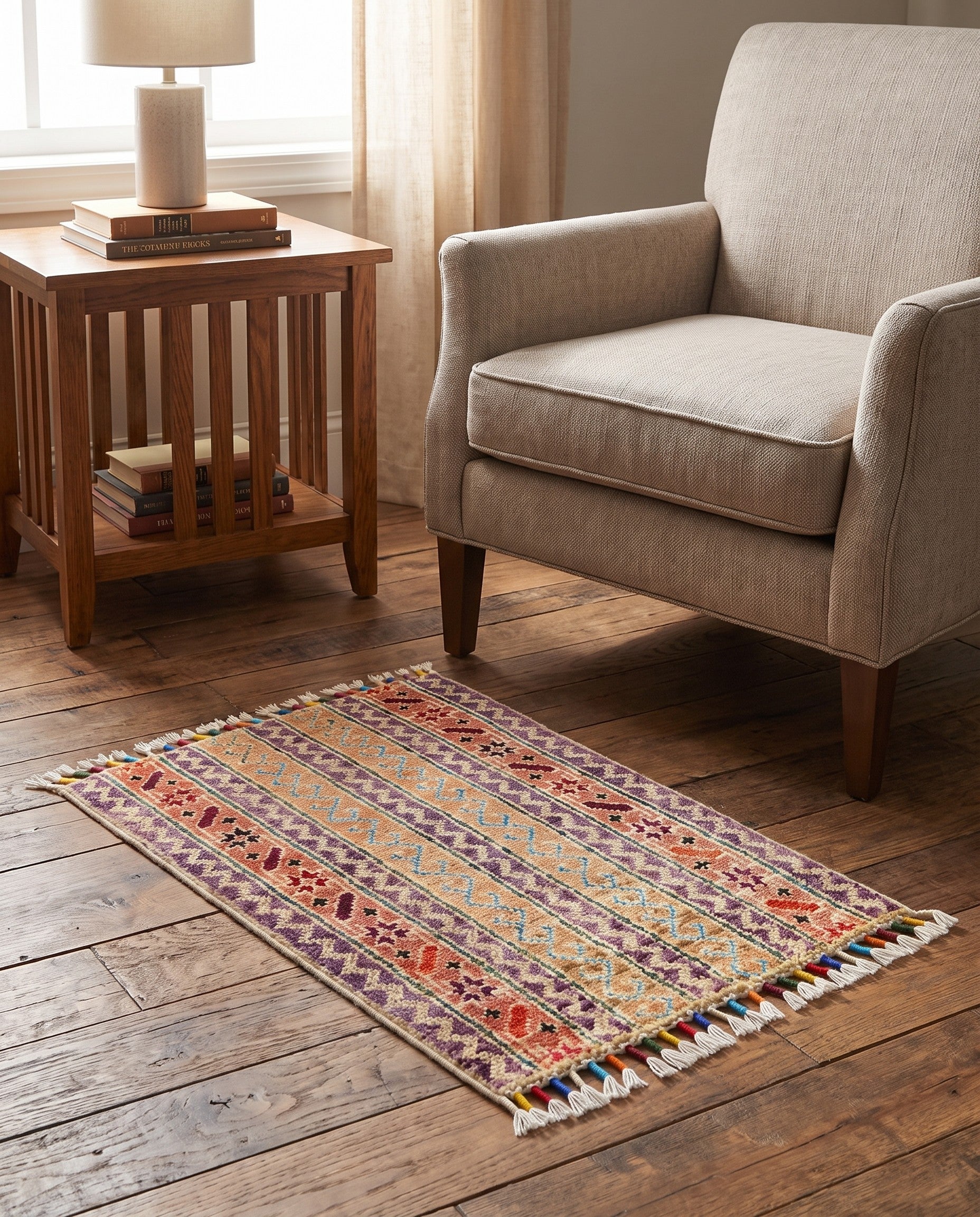 1' 5 x 2' 1 Hand Knotted Ziegler Rug