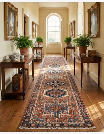 2' 9 x 10' 4 Heriz Wool Runner Rug